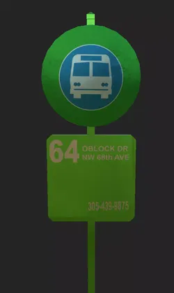Bus Stop Sign Free 3D model
