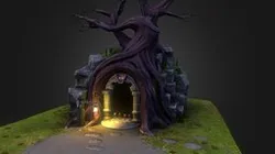Cave gate Stylized
