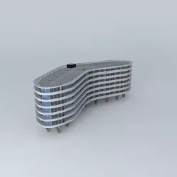 Condor office building with circular shape Free 3D model