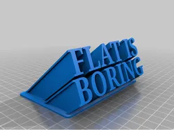 Flat ir boring 3D figure text