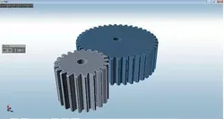 Gears two on computer screen Free 3D model