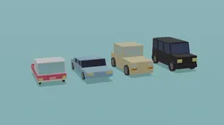 Low poly Cars Free low-poly 3D model