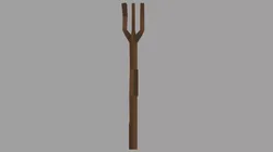 Low Poly Stylized Fork Game Ready Free low-poly 3D model