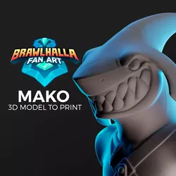 Mako Bust From Brawlhalla for 3D Printing Free 3D print model