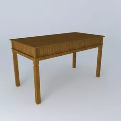 mesa rustica rustic table Free 3D model