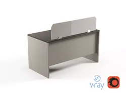 Modern Office Desk For Staff  Free 3D model