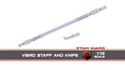 Vibro Staff and knife 1-12 Scale Blackseries  Free 3D print model