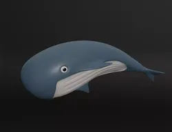 Whale Free low-poly 3D model