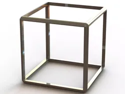 Wireframe Shape Cube Free 3D print model
