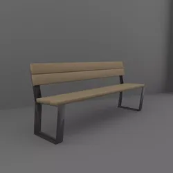 Bench Free low-poly 3D model