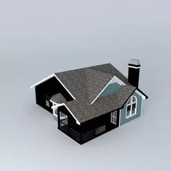 Blue House Free 3D model
