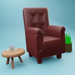 Boss sofa Free low-poly 3D model