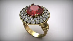 Cocktail Ruby Ring  Free 3D print model