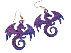 Dragon Earrings – Fantasy 3D Printed Jewellery  - Free 3D Print Model