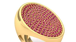 modern diamonds womens ring  Free 3D print model