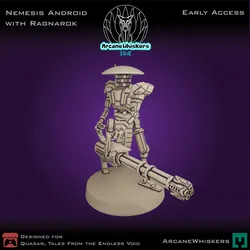 Nemesis combat android with Ragnarok Gatling gun