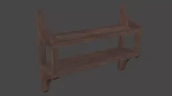 Old Shelf - Lowpoly Gameready PBR Free low-poly 3D model