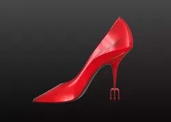 Red Heel Trident Charm Free 3D print model