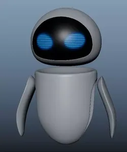 Robot Eva from the cartoon Walle Free low-poly 3D model