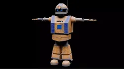 rusted robot 3d model Free low-poly 3D model