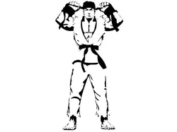 SF Ryu stencil