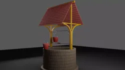 simple well 360 degree animated Free 3D model