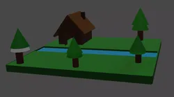 Small little world  Starter level or world Free low-poly 3D model