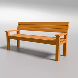 Wooden Bench Free 3D model