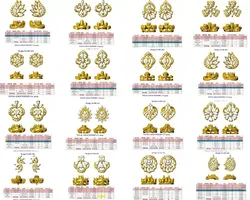 107 diamond stud earrings 3D print model