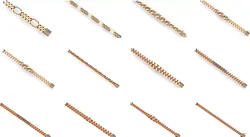 121 Cuban Chain Bracelet Necklace Collection 3D Model Pack