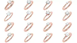 135 solo diamond solitaire wedding engagement women rings 3D Model Pack