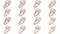 268  Halo solitaire wedding engagement women ring 3D Model Pack