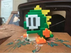 8 bits style Bubble Bobble Dragon - Separate parts (no glue needed)