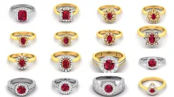 84  Ruby Gemstone Women ring 3dm render detail 3D Model Pack