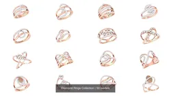 Diamond Rings Collection 3D Model Pack