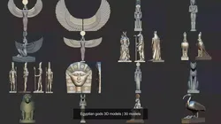 Egyptian gods 3D models 3D Model Pack