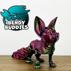 Foxi Fox / Cute Animal Articulated / Print-in-Place Tailed Creature / Feline Beast / Creature World Encounter