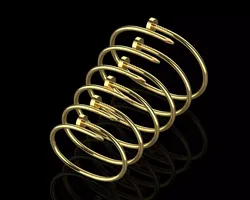 Juste un clou Nail Bracelets in different sizes 15 to 21 3D Model Pack