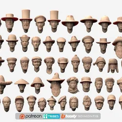 male heads