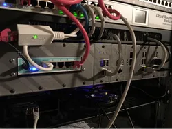 MikroTik hEX (S) mount for the modular 19" 2U system