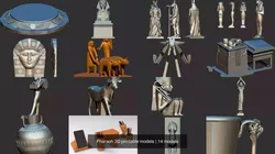 Pharaoh 3D printable models 3D Model Pack