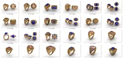 ring 120 pieces drawing 3d rihone drawing ring rings ring 3D print model
