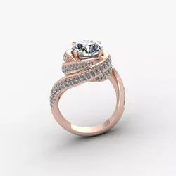 Ring with stones 3D print model