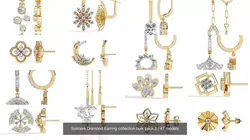 Solitaire Diamond Earring collection bulk pack 2