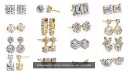Solitaire Diamond Earring collection bulk pack