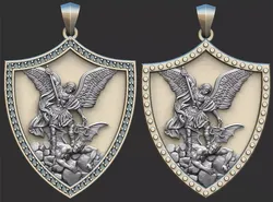 St Michael Archangel Sao Miguel Shield 3D print model