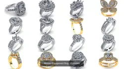 Woman Engagement Ring 3D Model Pack