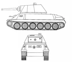 Škoda T-25 siluet