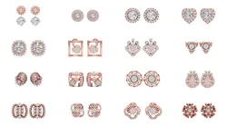 40 Women Earrings 3dm STL OBJ FBX Renders Details Collection 3D Model Pack