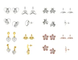 BULK-3DM-With Gems-EARRING 150 Files 3D print model